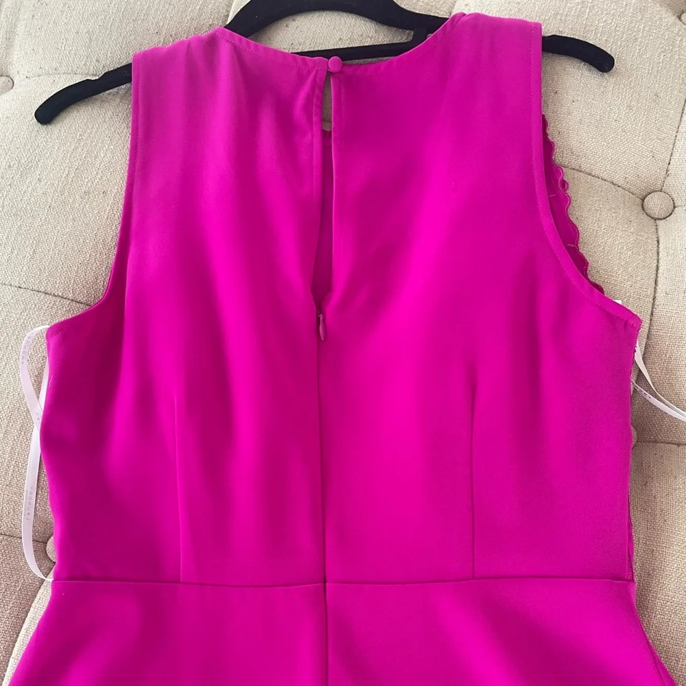 Laundry hot pink sleeveless dress with lace detailing - Picture 7 of 9